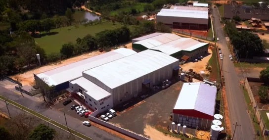 Vista aérea da sede da Artinox em Mococa